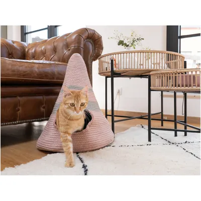 animallparadise - Abris pour chat Tipi Bobo pink ø 40 cm