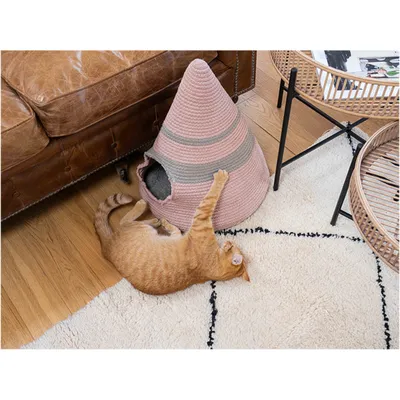 animallparadise - Abris pour chat Tipi Bobo pink ø 40 cm