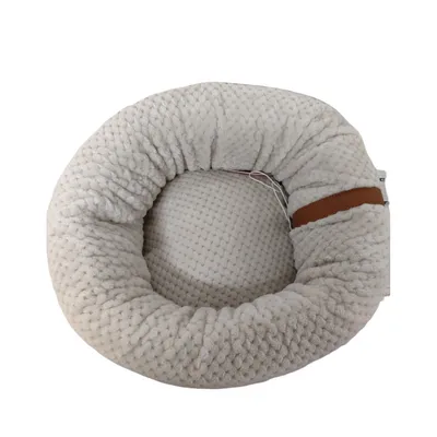 animallparadise - Coussin rond "PALOMA" pour chat. Couleur beige. ø 42 cm x