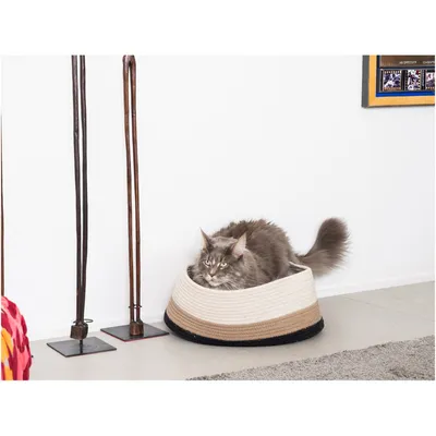 animallparadise - Panier Berbère Caramel pour chats ou petit chiens.