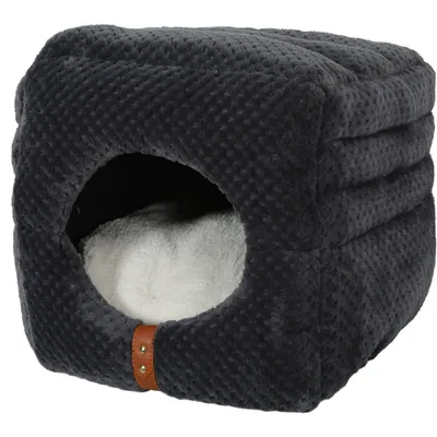 zolux - Cube 2 en 1 gris PALOMA 35 x 35 x 35 cm pour chat