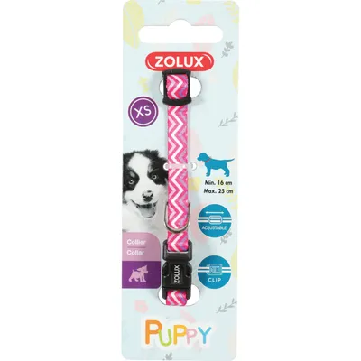 zolux - Collier PUPPY PIXIE 8 mm 16 à 25 cm couleur rose pour chiots