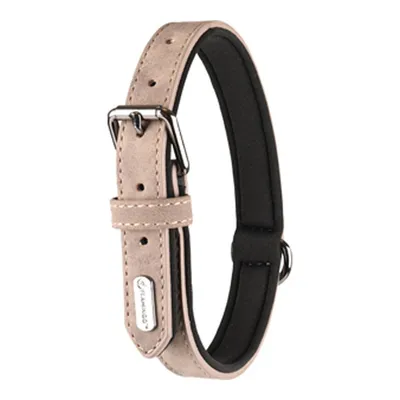 Flamingo - Collier taille S-M 29-35 cm en simili cuir et néoprène DELU, co Flamingo - Collier taille S-M 29-35 cm en simili cuir et néoprène DELU, co
