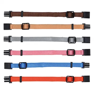 6 colliers S-M 17 à 25 cm x 10 mm pour chiot. assortiment de couleur
