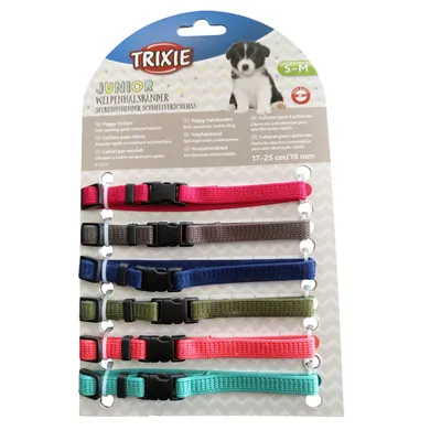 6 colliers S-M 17 à 25 cm x 10 mm pour chiot. assortiment de couleur
