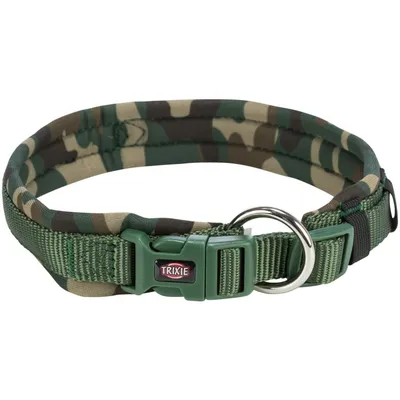 Trixie - Collier  XS-S vert camouflage avec rembourrage pour chien Trixie - Collier  XS-S vert camouflage avec rembourrage pour chien