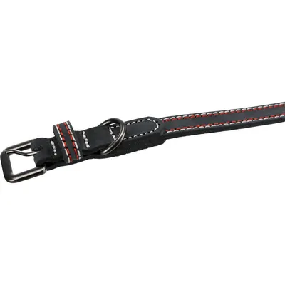 Trixie - Collier cuir L-XL 52-61 cm/30 mm  anthracite pour chien