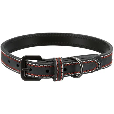 Trixie - Collier cuir L-XL 52-61 cm/30 mm  anthracite pour chien Trixie - Collier cuir L-XL 52-61 cm/30 mm  anthracite pour chien