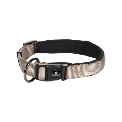 Flamingo - Collier ABBI taupe S 35-40 cm Pour chiens.