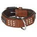 Flamingo Halsband Sedona Leder mit Nieten braun