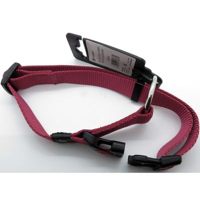 Collier Ziggi  cerise 40 -55 cm. 20 MM . taille M. pour chien.