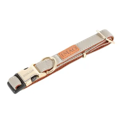 Collier IMAO MAYFAIR. 25 mm. réglable. couleur taupe. pour chien.