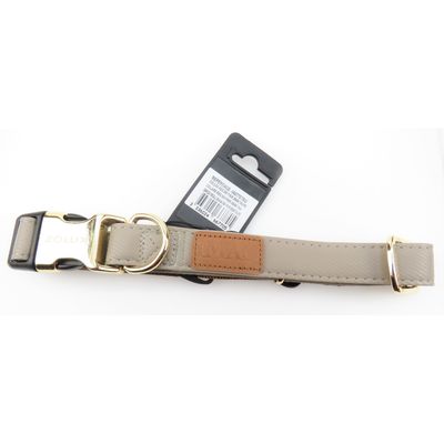 Collier IMAO MAYFAIR. 25 mm. réglable. couleur taupe. pour chien.