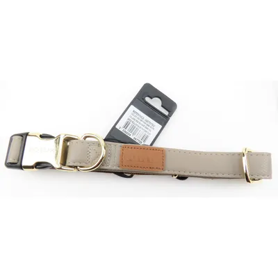 Collier IMAO MAYFAIR. 25 mm. réglable. couleur taupe. pour chien.