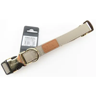 zolux - Collier IMAO MAYFAIR. 25 mm. réglable. couleur taupe. pour chien.