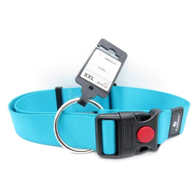 Flamingo - Collier Ziggi turquoise 55 -75 cm 40 MM  taille XXL pour chien