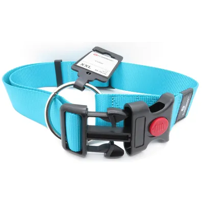 Flamingo - Collier Ziggi turquoise 55 -75 cm 40 MM  taille XXL pour chien