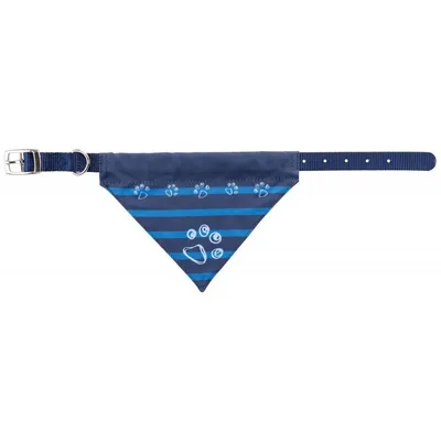 Trixie - Collier BANDANA  S-M indigo  pour chien.