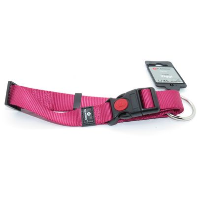 Collier Ziggi  cerise 45 -65 cm. 25 MM . taille L pour chien.