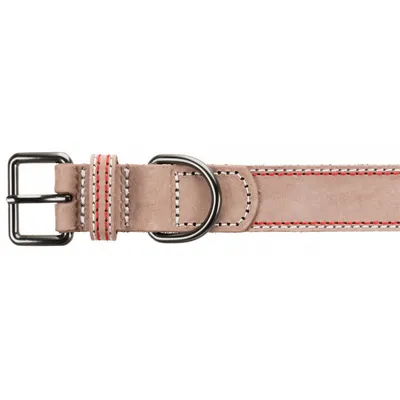 Trixie - Collier cuir S 31-37 cm/15 mm taupe pour chien Trixie - Collier cuir S 31-37 cm/15 mm taupe pour chien
