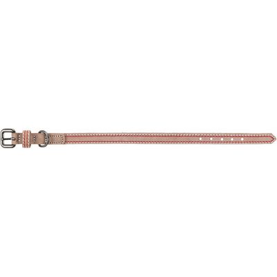 Trixie - Collier cuir S 31-37 cm/15 mm taupe pour chien