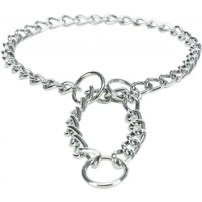Collier d'arrêt L-XL. : 60 cm/3 mm chaîne, simple rang.   pour chien