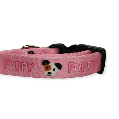 animallparadise - Collier PUPPY MASCOTTE rose 13 mm, 25 à 39 cm pour chiots