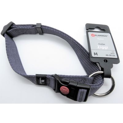 Collier Ziggi  granite 40 -55 cm. 20 MM . taille M. pour chien.