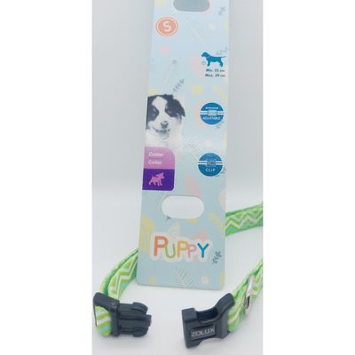 Collier PUPPY PIXIE 13 mm 25 à 39 cm couleur vert pour chiots