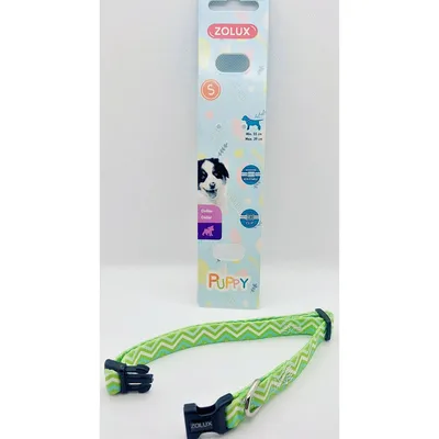zolux - Collier PUPPY PIXIE 13 mm 25 à 39 cm couleur vert pour chiots