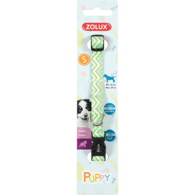 Collier PUPPY PIXIE 13 mm 25 à 39 cm couleur vert pour chiots