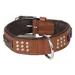 Collier Cuir SEDONA brun taille S/M 31-35 cm pour chien.