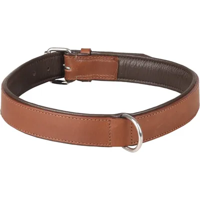Flamingo - Collier Cuir XXL 52-61 cm ARIZONA brun  pour chien.