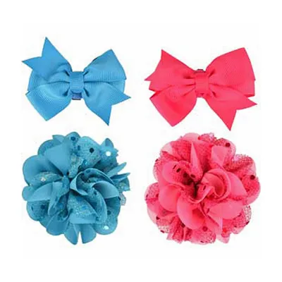 Flamingo - Accessoire pour collier 1 noeud et 1 fleur  ou rose pour chi