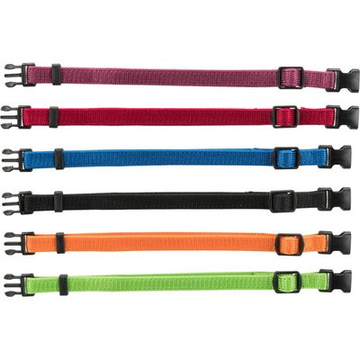 6 colliers  M-L  22 à 35 cm x 10 mm pour chiot.  couleurs différentes