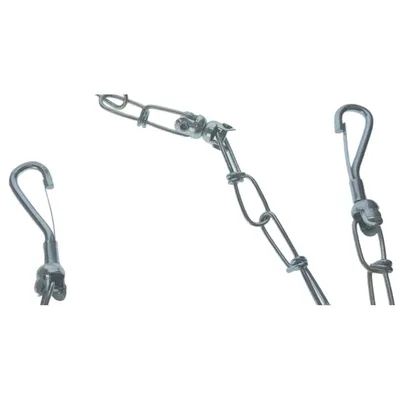 animallparadise - Chaine d'attache en acier 4.5 mètres maillon anti torsion