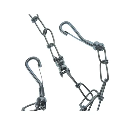 animallparadise - Chaine d'attache en acier 4.5 mètres maillon anti torsion