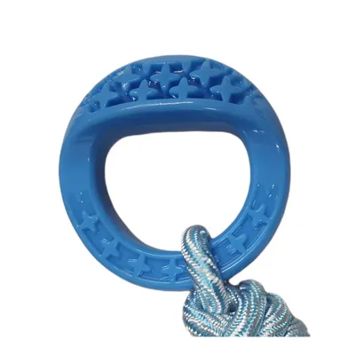 animallparadise - Anneau rond en TPR et corde 25 cm,  Samba, Jouet pour