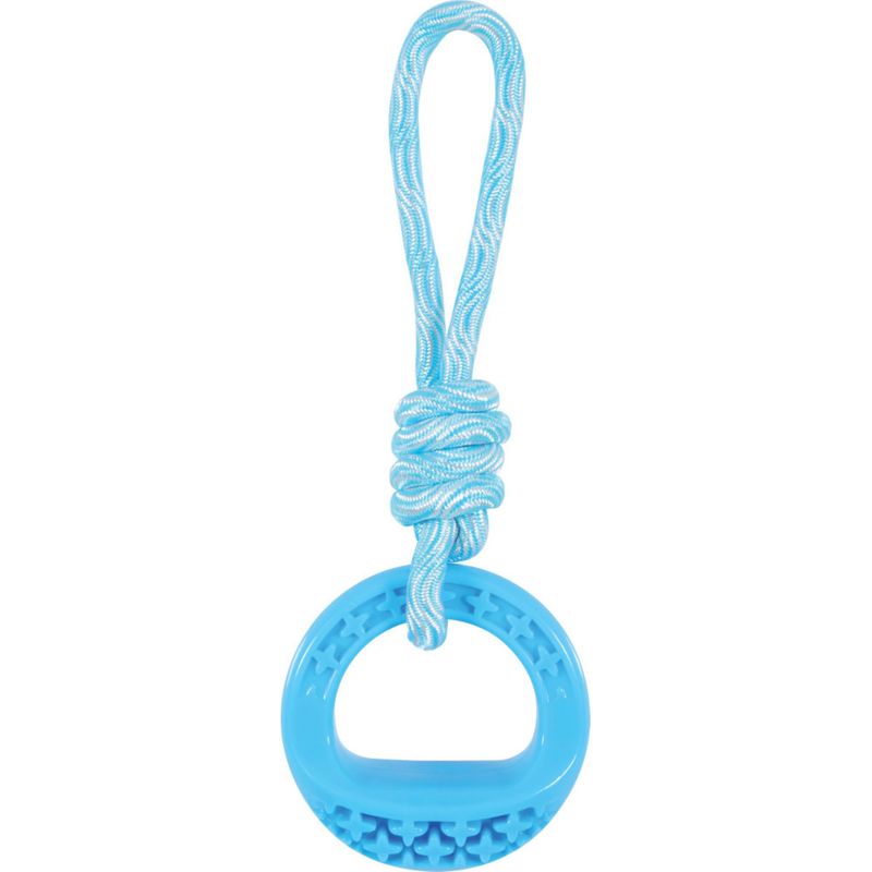 animallparadise - Anneau rond en TPR et corde 25 cm,  Samba, Jouet pour