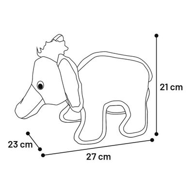 animallparadise - Jouet Strong Stuff Éléphant 21 cm, pour chien