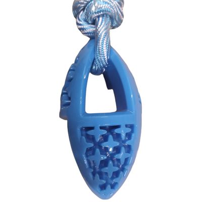 jeux pour chien ovale en TPR et corde longueur 27.5 cm ,