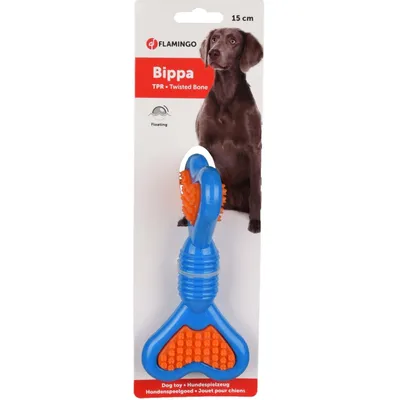 Flamingo - Jouet pour chien Bippa os torsadé à mâcher 15 cm TPR couleur alé