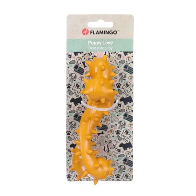 Flamingo - Jouet Binty Os  17.2cm L x 5.5cm l x 6cm H pour Chiot