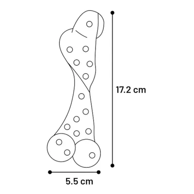 Flamingo - Jouet Binty Os  17.2cm L x 5.5cm l x 6cm H pour Chiot
