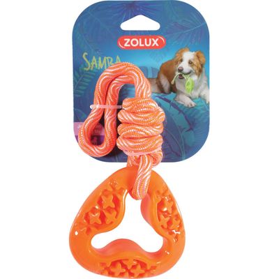 Anneau triangle en TPR et corde longueur total 24.5 cm , orange,  jeux pour