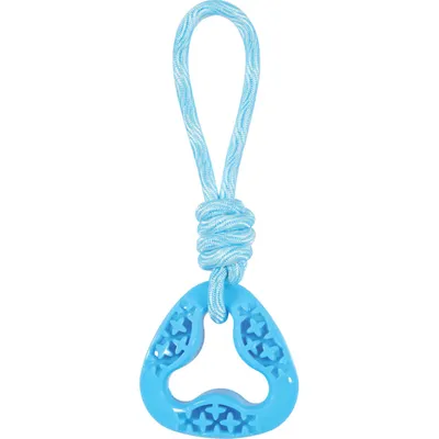 animallparadise - Anneau triangle en TPR et corde longueur total 24.5 cm, b animallparadise - Anneau triangle en TPR et corde longueur total 24.5 cm, b