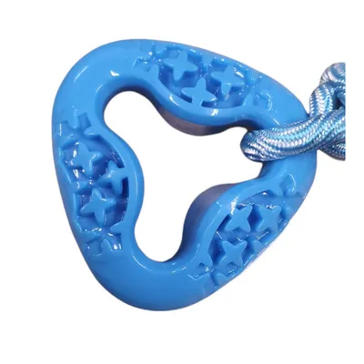 Anneau triangle en TPR et corde longueur total 24.5 cm,  jeux pour chie