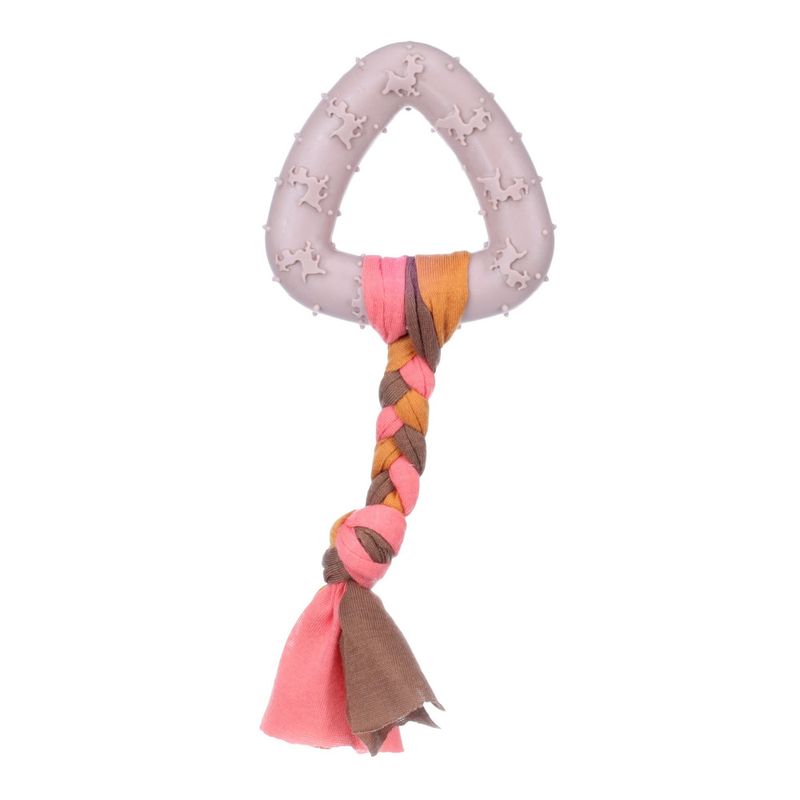 Flamingo - Jouet Bunty Triangle Taupe  7.3 x 17.5 x 2 cm pour Chiot