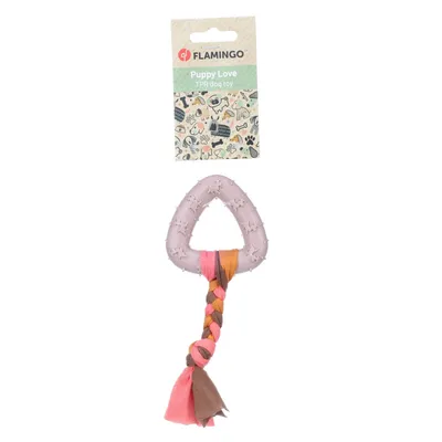 Flamingo - Jouet Bunty Triangle Taupe  7.3 x 17.5 x 2 cm pour Chiot
