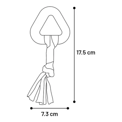 jeux Bunty Triangle Taupe  7.3 x 17.5 x 2 cm pour Chiot